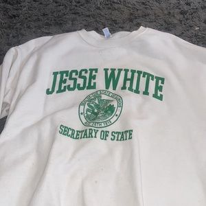 Oversized white Jesse white crew neck